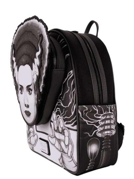 Loungefly Universal Monsters The Bride of Frankenstein GLOW Mini Backpack NWT main image 4